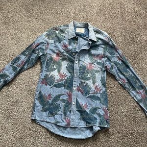 Mens Patterned Button Up